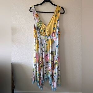 Anthropologie Sundress Floral with Ruffle Hem Size L